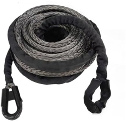 DQZRTUECA Cavo di Traino Sintetico da 26500 libbre con Guaina Protettiva Nera, 6-15 m(9m)