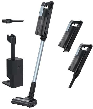 Hoover Akku-Staubsauger kabellos HF3 Pro Home mit 3L automatischer Staubentleerungs- & Ladestation, bis zu 60 Min. Laufzeit, HEPA13-Filter, Anti-Twist, Doppel-Kantenreinigung, Parkfunktion [HF350HP]