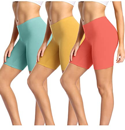 wirarpa Panty Coton Cycliste Short Femme Long Culottes Boxer Shorty Legging Boxer Caleçon Grande Lot de 3, Multicolor, Taille M