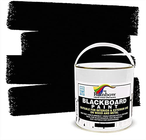RAINBOW CHALK MARKERS LTD Blackboard Paint - 2.5 Litre Suitable for Chalkboards Water-based, non-toxic, weather-proof