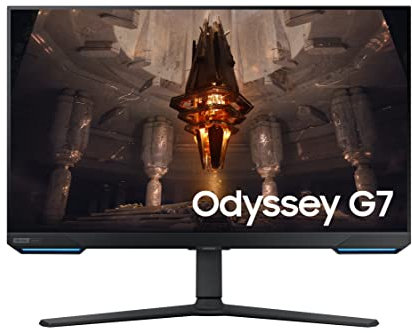 Samsung Monitor Gaming Odyssey G7 (S32BG702), Flat, 32'', 3840x2160 (UHD 4K), HDR 400, IPS, 144Hz, 1ms, FreeSync Premium Pro, HDMI, USB, Dislay Port, Ingresso Audio, WiFi, Bluetooth, Casse, HAS, Pivot