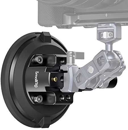 SMALLRIG 4″ Camera Suction Cup, Kamera Kamerahalterung am saubere und Glatte Oberflächen, max 2kg Belastung für Geschwindigkeiten bis zu 80km/h (50mph), für DJI OSMO, für GoPro Hero, für Nikon – 4122C
