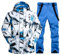 ALSOGO Herren Ski Jacke und Hosen Set Ski Anzug Winter Wasserdicht Winddicht Kapuze Schneemantel 2-Stücke Snowboard Sets 336-bl-Blue M