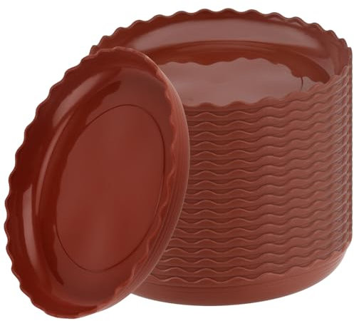 YUENPUN Lot de 20 soucoupes rondes en plastique de 20 cm pour pots de fleurs d'intérieur et d'extérieur