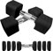 10 KG Hanteln Verstellbar, 4 in 1 Kurzhanteln Verstellbar für Frauen Männer Hantelset Kurzhantel Set Kurzhantel-Set für Home Gym Übung Workout Krafttraining Workout - Schwarz