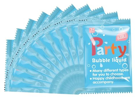 Pacchetti di soluzioni di ricarica per bolle, Soluzione concentrata per bolle | Confezione da 10 liquidi di ricarica per macchine per bolle da 10 ml - Saponetta liquida, portatile e comoda per le fest