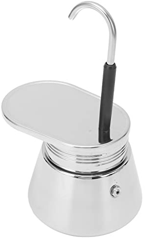 KIMISS Olla para Moca con un Pico, Máquina para Hacer café con Leche Manual de Acero Inoxidable, Italiana Clásica para Oficina en Casa, 200 Ml, Cafeteras para y Moka, café