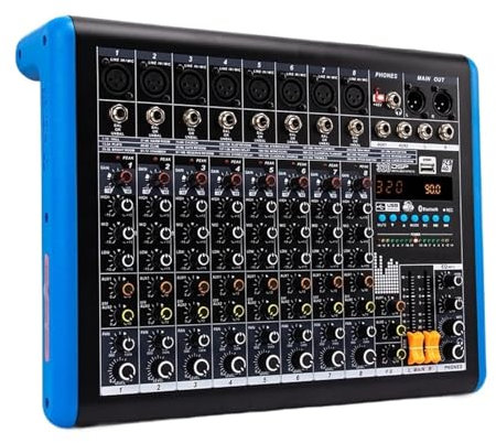 Controlador de DJ Mezclador Digital profesional de 8 canales, sonido 320 DSP, micrófono, teléfono móvil, transmisión en vivo, grabación de ordenador, equipo de audio DJ