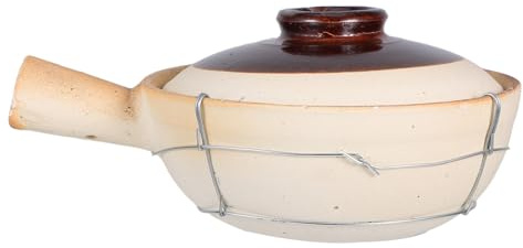 KAILIKETIY Pentola di Terracotta e Ferro per Cucinare Resistenza ad Alte Temperature, Versatile per Stufati e Zuppe, per Riunioni Familiari e Viaggi