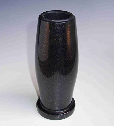 designgrab Classico-small Vase funéraire en granit noir suédois – Très petit vase pour murs et petites funéraires