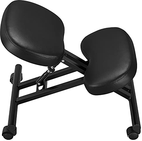 costoffs Ergonomic Kneeling Chair Adjustable Stool for Home and Office Professional Posture Corrective Angled Seat with Thick Comfortable Cushions