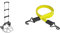 Unbekannt Hall Accessories Porter - Zusammenklappbare Sackkarre mit verriegelbarem Ausziehgriff, Silber Schwarz & Master Lock 3226EURDAT Flaches Gummi-Spannseil mit Haken [100 cm langes Spannseil]