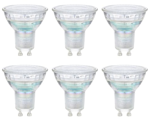 Amazon Basics Professioneller LED Strahler GU10, 4,8 W (entspricht 50W), Warmweiß, Dimmbar (6 Stück)