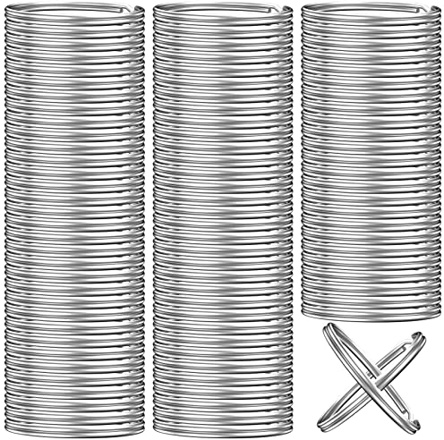 IPXEAD 200 Stück 25mm Silberne Schlüsselringe für Schlüsselanhänger Ring