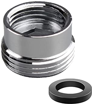 Adaptateur de robinet en laiton, adaptateur de robinet G1/2 vers G3/4 pour machine à laver, lave-vaisselle, jardin (argenté)