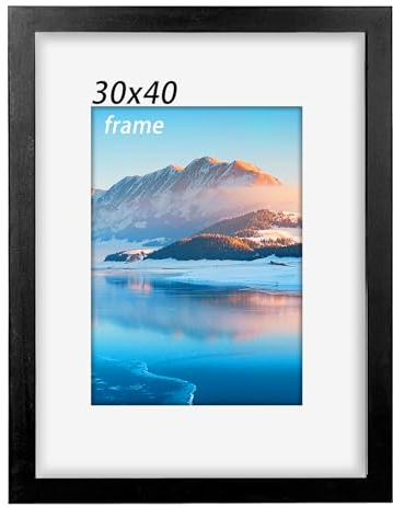 Bilderrahmen 30 x 40 cm, BilderrahmenSchwarz Holz 12 x16 Zoll , Wandmontierter 30x40 cm Posterrahmen, 30×40 Rahmen Bilderrahmen für Wand, Schlafzimmer und Wohnzimmer Dekoration,bilderrahmen 30x40 holz