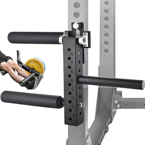BDJSN Sitzendes Beinstreckergerät, 8-stufig Verstellbares Beinmuskelgruppen-Trainingsgerät, Fitness-Squat-Rack-Zubehör, 1 Zoll/26-mm-Loch, Beinstrecker- Und Curl-Maschinensatz