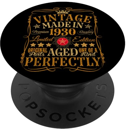 Vintage 94. Geburtstag Dekorationen Vintage 1930 94 Geburtstag PopSockets mit austauschbarem PopGrip