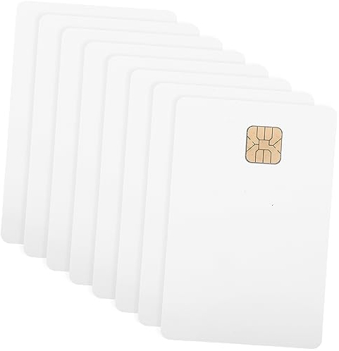 FUNOMOCYA Leere PVC Karten Mit Chip Weiße Bedruckbare Karten Für Drucker Smart IC Karten Ideal Für Personalisierte Anwendungen Und Kartenprojekte