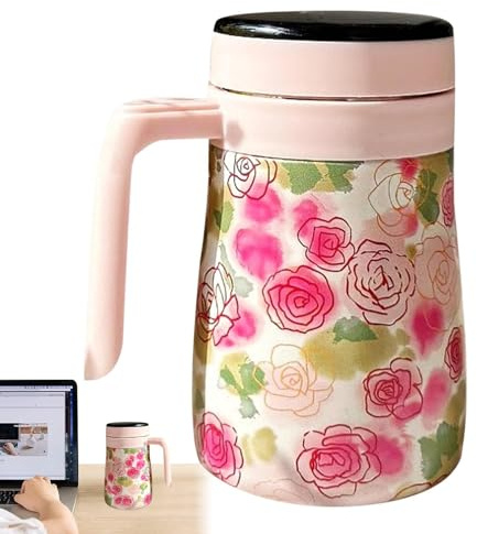 Brocca isolata | Caraffa termica vintage da 550 ml - Macchina da caffè intelligente con schermo di temperatura, distributore di bevande per bevande calde