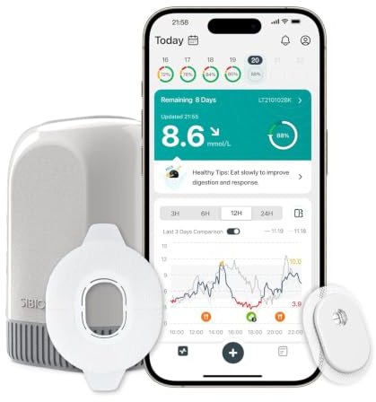 SIBIONICS GS3 Monitor Continuo de Glucosa - Sensor 14 Días con Parche