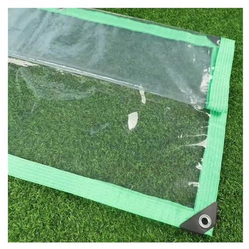 New PEVA High Transparent Tarpaulin Outdoor Waterproof Fence Greenhouse Film Rainproof Cloth Pets House Raincover Plants Tarp(PEVA Brown Edge,1mx5m)