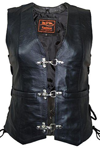 MDM Läderväst för kvinnor (smal fit) (XL)