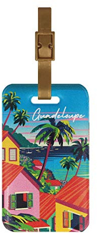 Color pop® Etiquette Sac ou Bagage Guadeloupe - Fabrication française - en PVC - Accessoires de Voyage - 10,6 x 6,2 cm (Imprimé Case)