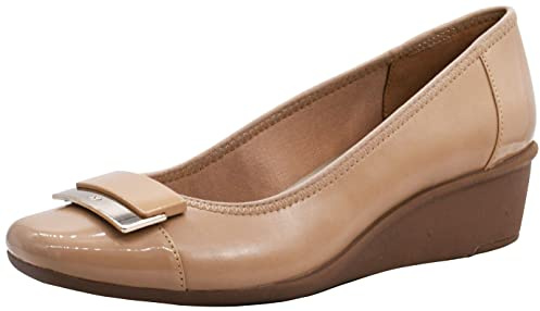Anne Klein Women's Waverly Wedge Pump, Nude, 7.5 M US