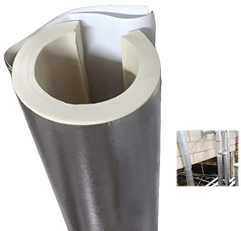 Foil Pipe Insulation ID 1.1-8.62, for Water Pipe Radiator Pipes, Aluminum Foil Pipe Insulation Tubing Waterproof/Antifreeze Easy to Install (Size : 133mmx30mm)
