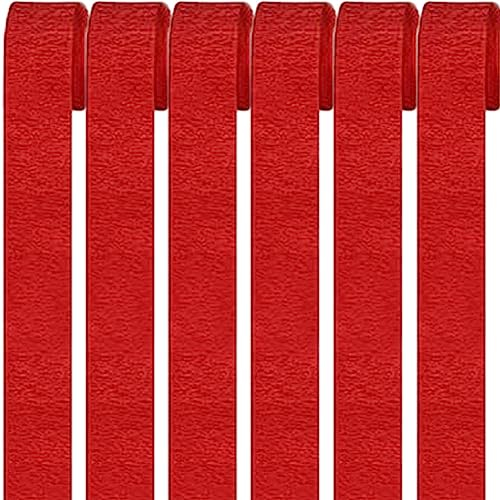 6 Rollen Rot Krepppapier,Regenbogen kreppbänder Hintergrund Luftschlangen Papier Rainbow Crepe Paper Bastelkrepp für Party Dekoration und Handarbeiten Papierkunst