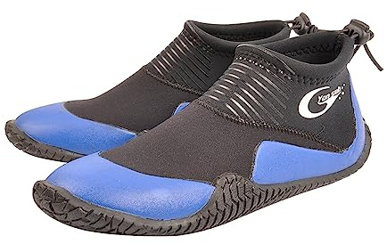 Neoprene Dive Boots, Scuba Diving Surf Wetsuit Booties for Men Women 3MM, Water Fin Shoes Sailing Boots with Anti-Slip Premium Rubber Sole for Water Sports Snorkeling (Blue, Mens 8 / Womens 9)