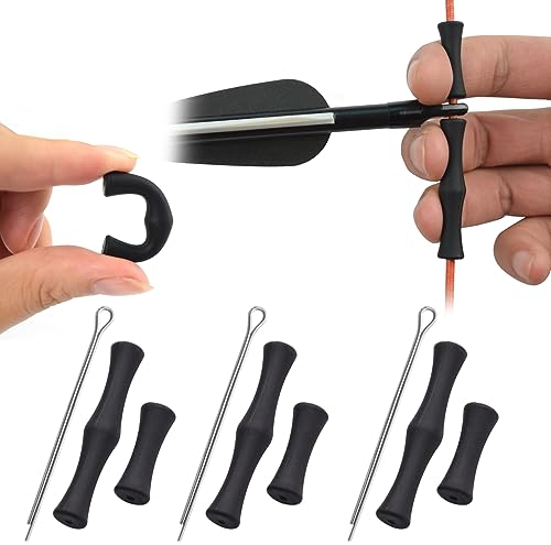 ELONG OUTDOOR 1 Set Bogenschießen Fingerschutz Silikon Bogensport Finger Protector Bowstring Schutzausrüstung Finger Tab Bowstring Finger Saver für Jagd für Jugend Erwachsen Anfänger schießen
