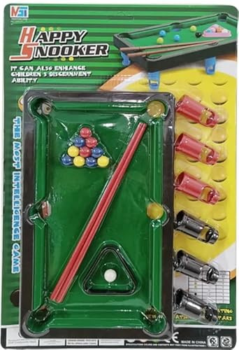 YSAMAX Kids Pool Table, Kids Snooker, Compact Size And Portable Design, Develop Hand-Eye Coordination And Fine Motor Skills, Promote Fair Play, Miniature Pool Table