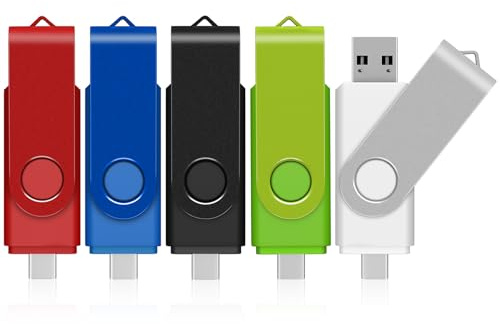 TEWENE - Unidad flash USB C 16GB 2.0 compatible con teléfono y tableta, llave 2 en 1 (USB-C y USB-A), para Android y ordenadores