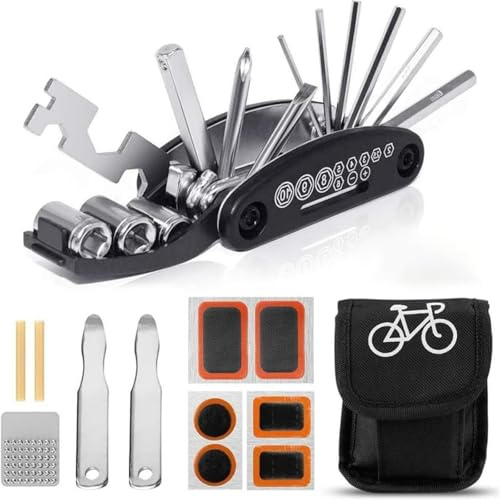 KUBDPQOR Ensemble Accessoires Vélo – Kit Réparation Multifonction pour VTT & Vélo Route Homme, Offrande Parfaite pour Les Amateurs de Cyclotourisme