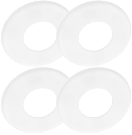 Pool Ladder Escutcheon Covers, 4pcs White ABS Round Trim Rings