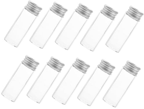 FIXOSHEE 20 pezzi Bottiglie in Vetro Trasparente in Alluminio Contenitori Riutilizzabili Anti-perdita per Caramelle e Conservazione