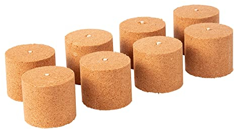 Novaliv Lot de 8 rouleaux de cire pour torches de jardin - Effet feu vacillant - Gadget de jardin pour hommes et femmes - Brasero colonne (7,5 cm x 8 cm de hauteur)