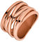 Heideman Ring Damen Serpi rose goldfarbend aus Edelstahl rosegold farbend matt Damenring für Frauen Damenring für Frauen ohne Stein