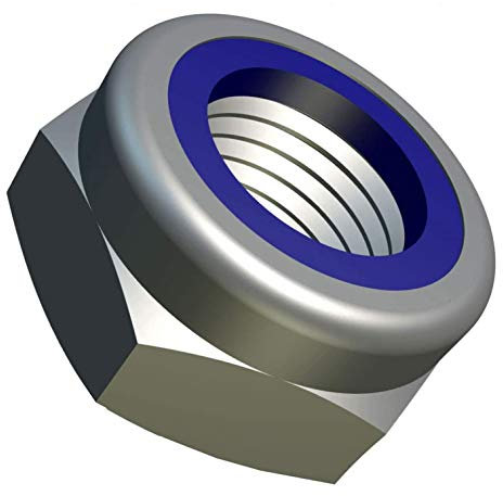 M8 Tuercas Autoblocantes, Tuercas De Seguridad De Nylon (Paquete de 25) De Tuercas De Seguridad A2 Acero Inoxidable Con Hexágono Autobloqueo ISO 10511 DIN 985 8mm