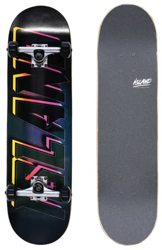Island Skate 76,2 cm Street Skateboard | Rampboard | 7-lagiges kanadisches Ahorn-Deck – entworfen für Kinder bis zu Erwachsene. (Neon)