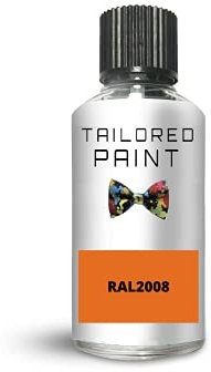 RAL2008 Vernice per ritocchi con smalto arancione brillante con pennello per interni in plastica in PVC in metallo ceramico in legno