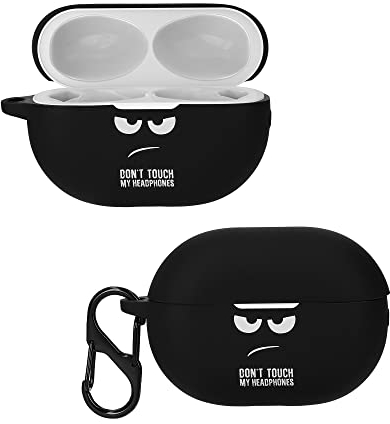 kwmobile Hülle kompatibel mit Huawei Freebuds Pro 2 Hülle - Silikon Kopfhörer Schutzhülle Case Cover Weiß Schwarz Schwarz