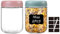 twoant Overnight Oats Gläser Einmachgläser mit Schraubdeckel Wiederverwendbare Glasbehälter mit Deckel Mason Jar Meal Prep Boxen mit Etiketten & Stift (2 Stück, 500ml)