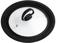 Coperchio Universale PINTINOX in Vetro con Anello in Silicone Adattabile in piu Diametri (CM 20-22-24)