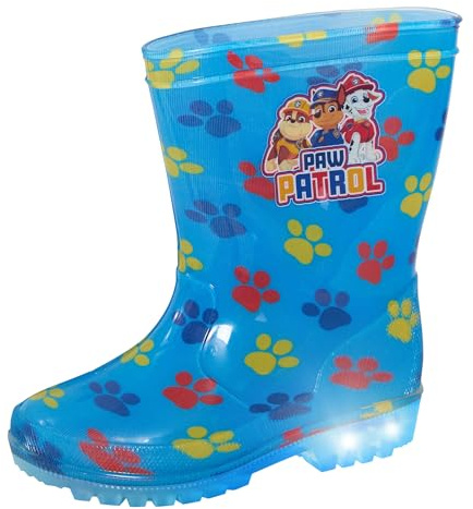 Paw Patrol – Bottes de Pluie Lumineuses pour garçons, avec lumières Clignotantes, Bottes de Neige Chase Marshall pour Enfants