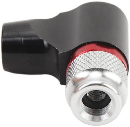 Bike CO2 Tire Inflator with Insulated Sleeve for Presta Rican Valve F 3/8in Thread Compatible with 12/16/18/25g Cartridges Black (Black)