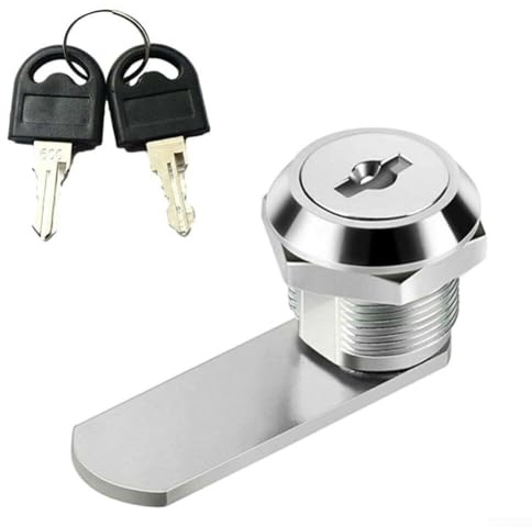 Cylindre de sécurité en alliage de zinc 16-20 mm avec 4 clés pour boîte aux lettres, armoire, tiroir, meubles, boîte de rangement électrique, système de verrouillage de tiroir (16 mm)