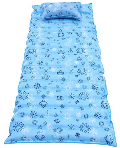 MOLUCKFU Materasso ad Acqua Singolo Rinfrescante 190x75 Cm Cuscino Integrato Materasso di Ghiaccio Refrigerante in Pvc per Dormitorio e Uso Domestico Fresco Estivo Facile da Piegare
